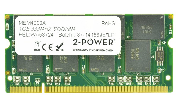 Satellite A60-212 1GB PC2700 333MHz SODIMM