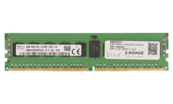 ProLiant DL580 Gen9 SAP HANA Scale- 8GB DDR4 2133MHz ECC RDIMM