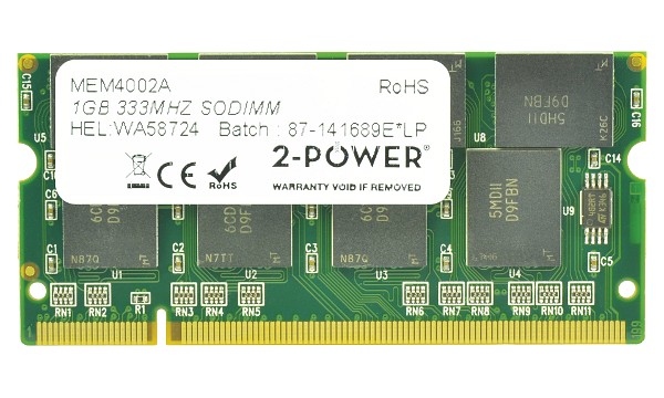 Qosmio G10-125 1GB PC2700 333MHz SODIMM