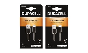 Duracell 1m+2m Kabel USB-A do Lightning